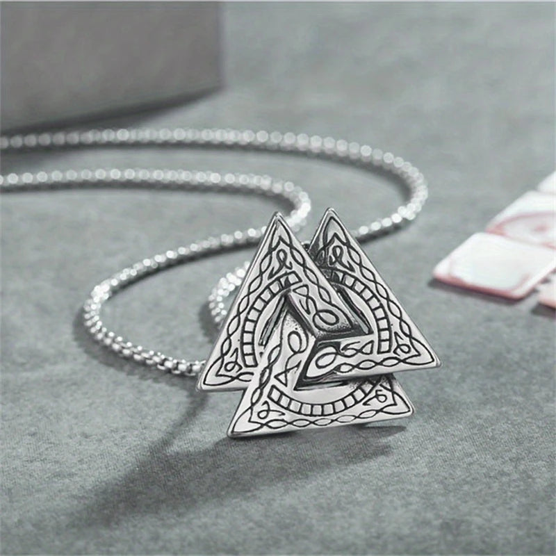 Valknut Vikinghalsband i Rostfritt Stål
