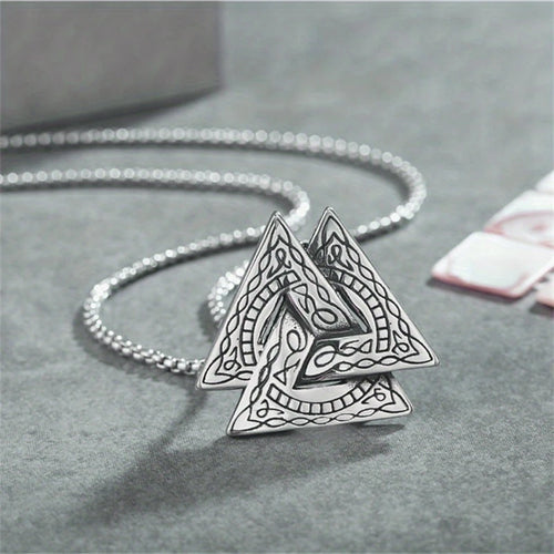 Valknut Vikinghalsband i Rostfritt Stål