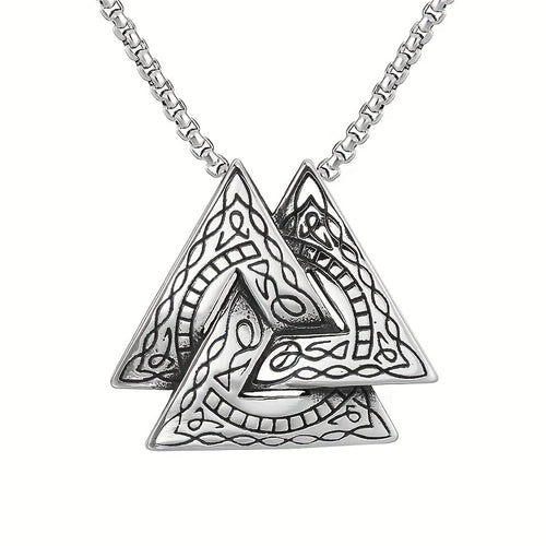 Valknut Vikinghalsband i Rostfritt Stål